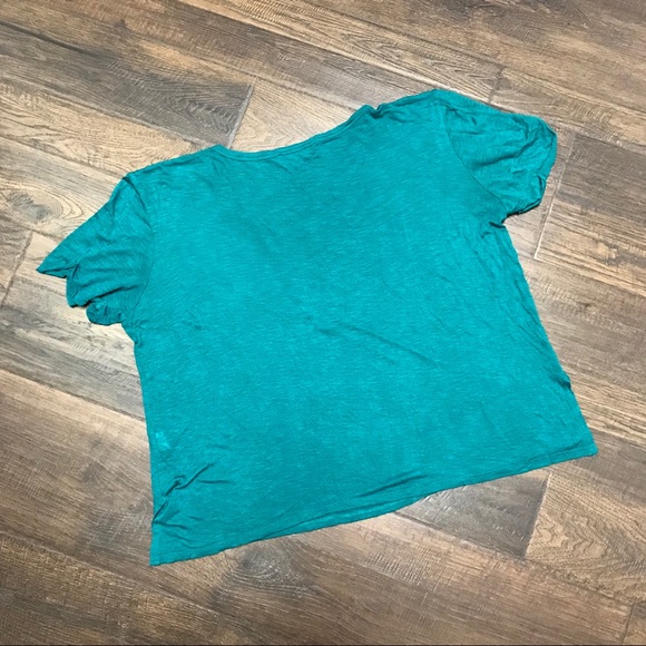 Love J Heathered Lace Up Neck Crop Top - Picture 2 of 6